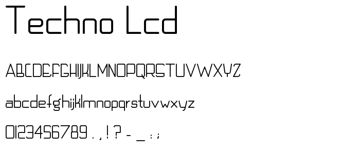 Techno LCD font